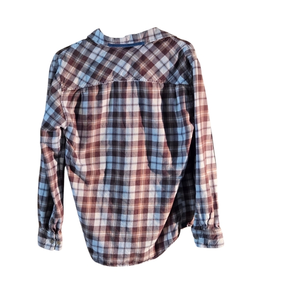 J. Peterman Company Plaid Flannel Shirt Button Up Long Sleeve 2 pkt Men size S - Picture 2 of 14